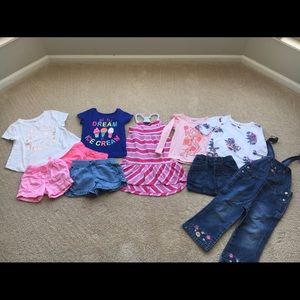 Girls 3T Bundle 8 T-Shirt, 1 Skirt, 3 Shorts, Etc.